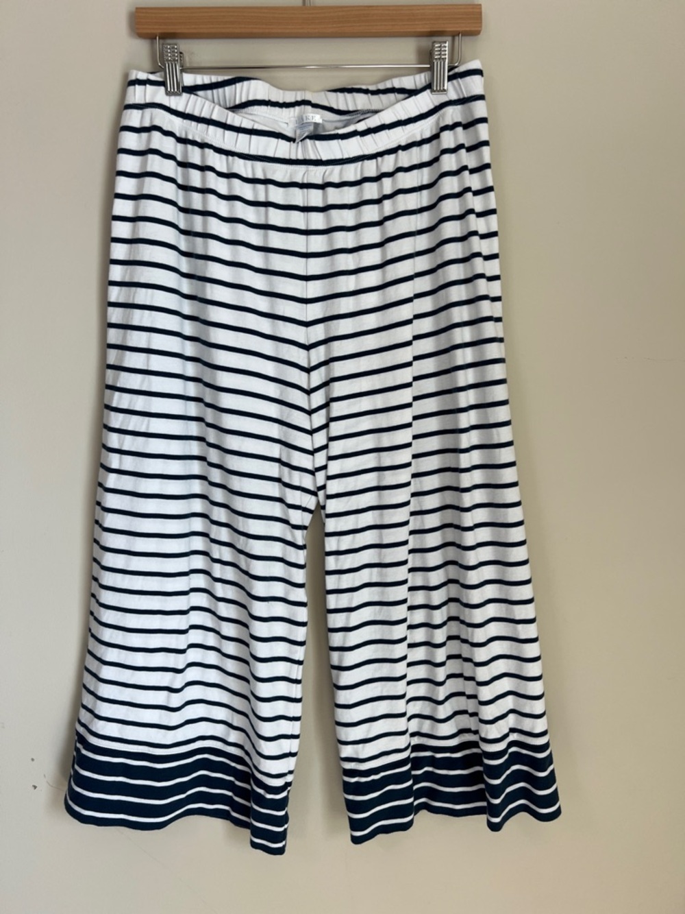 Lake Pima Cotton Wide Leg Pajama Pants Striped Sz Large